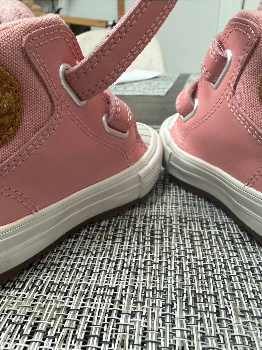 Converse Kids Pink Velcro Rain & Snow Boots